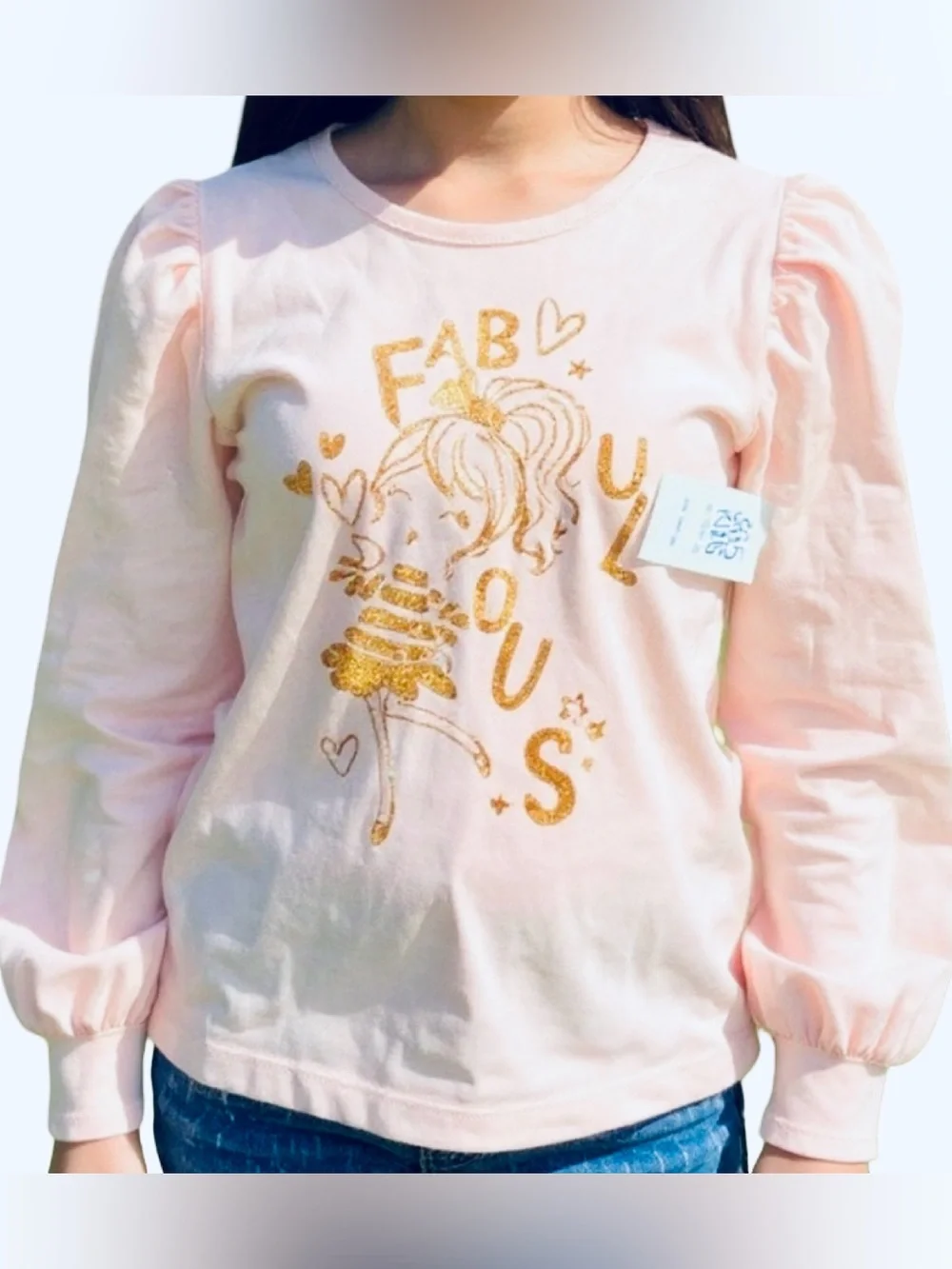 NEW! Justice W/Tags Long Sleeve Fabulous Girls Size 5 365 Kids